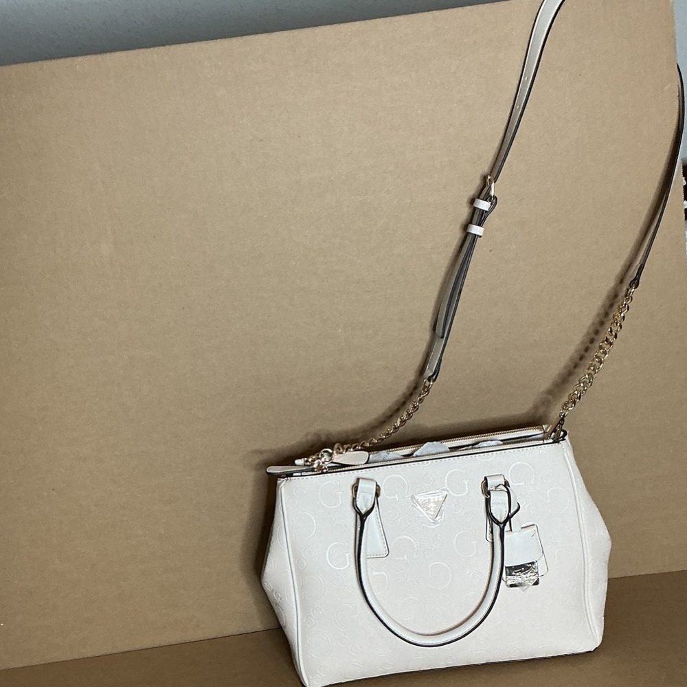GUESS BAG stone Satchel with Gold ACCENTS NEW - Picture 11 of 12